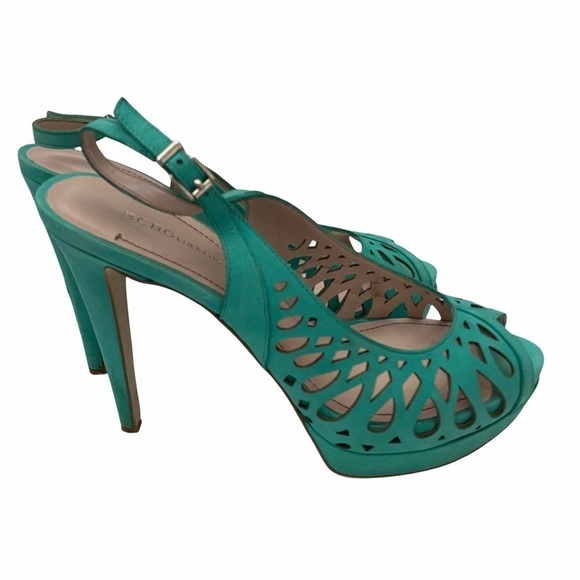 BCBGeneration Duncan Peep Toe Slingback Sz 9M - Picture 6 of 11